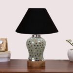 Multicolor Table Lamp | Artistic Mosaic Glass with Sturdy Wood Base | Decorative Ambient Light for Home D�cor | Perfect Blend of Modern & Traditional Style – Model DG127