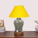 Multicolor Table Lamp | Artistic Mosaic Glass with Sturdy Wood Base | Decorative Ambient Light for Home D�cor | Perfect Blend of Modern & Traditional Style – Model DG130
