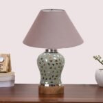 Multicolor Table Lamp | Artistic Mosaic Glass with Sturdy Wood Base | Decorative Ambient Light for Home D�cor | Perfect Blend of Modern & Traditional Style – Model DG131