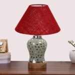 Multicolor Table Lamp | Artistic Mosaic Glass with Sturdy Wood Base | Decorative Ambient Light for Home D�cor | Perfect Blend of Modern & Traditional Style – Model DG135