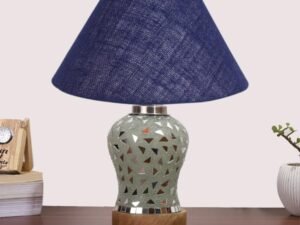 Multicolor Table Lamp | Artistic Mosaic Glass with Sturdy Wood Base | Decorative Ambient Light for Home D�cor | Perfect Blend of Modern & Traditional Style - Model DG137