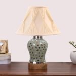 Multicolor Table Lamp | Artistic Mosaic Glass with Sturdy Wood Base | Decorative Ambient Light for Home D�cor | Perfect Blend of Modern & Traditional Style – Model DG145