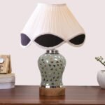 Multicolor Table Lamp | Artistic Mosaic Glass with Sturdy Wood Base | Decorative Ambient Light for Home D�cor | Perfect Blend of Modern & Traditional Style – Model DG148