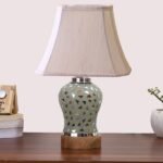 Multicolor Table Lamp | Artistic Mosaic Glass with Sturdy Wood Base | Decorative Ambient Light for Home D�cor | Perfect Blend of Modern & Traditional Style – Model DG149
