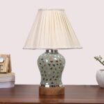 Multicolor Table Lamp | Artistic Mosaic Glass with Sturdy Wood Base | Decorative Ambient Light for Home D�cor | Perfect Blend of Modern & Traditional Style – Model DG150