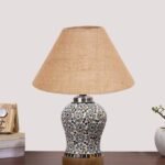 Multicolor Table Lamp | Artistic Mosaic Glass with Sturdy Wood Base | Decorative Ambient Light for Home D�cor | Perfect Blend of Modern & Traditional Style – Model DG158