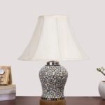 Multicolor Table Lamp | Artistic Mosaic Glass with Sturdy Wood Base | Decorative Ambient Light for Home D�cor | Perfect Blend of Modern & Traditional Style – Model DG166