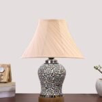 Multicolor Table Lamp | Artistic Mosaic Glass with Sturdy Wood Base | Decorative Ambient Light for Home D�cor | Perfect Blend of Modern & Traditional Style – Model DG169