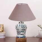 Multicolor Table Lamp | Artistic Mosaic Glass with Sturdy Wood Base | Decorative Ambient Light for Home D�cor | Perfect Blend of Modern & Traditional Style – Model DG181