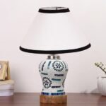 Multicolor Table Lamp | Artistic Mosaic Glass with Sturdy Wood Base | Decorative Ambient Light for Home D�cor | Perfect Blend of Modern & Traditional Style – Model DG182
