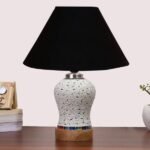 Multicolor Table Lamp | Artistic Mosaic Glass with Sturdy Wood Base | Decorative Ambient Light for Home D�cor | Perfect Blend of Modern & Traditional Style – Model DG227