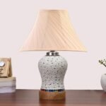 Multicolor Table Lamp | Artistic Mosaic Glass with Sturdy Wood Base | Decorative Ambient Light for Home D�cor | Perfect Blend of Modern & Traditional Style – Model DG244
