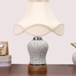 Multicolor Table Lamp | Artistic Mosaic Glass with Sturdy Wood Base | Decorative Ambient Light for Home D�cor | Perfect Blend of Modern & Traditional Style – Model DG246