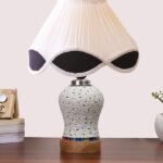 Multicolor Table Lamp | Artistic Mosaic Glass with Sturdy Wood Base | Decorative Ambient Light for Home D�cor | Perfect Blend of Modern & Traditional Style – Model DG248
