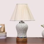 Multicolor Table Lamp | Artistic Mosaic Glass with Sturdy Wood Base | Decorative Ambient Light for Home D�cor | Perfect Blend of Modern & Traditional Style – Model DG250