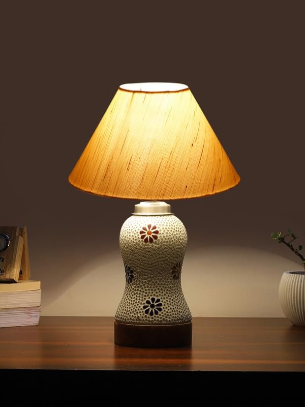 Multicolor Table Lamp | Artistic Mosaic Glass with Sturdy Wood Base | Decorative Ambient Light for Home D�cor | Perfect Blend of Modern & Traditional Style - Model DG251