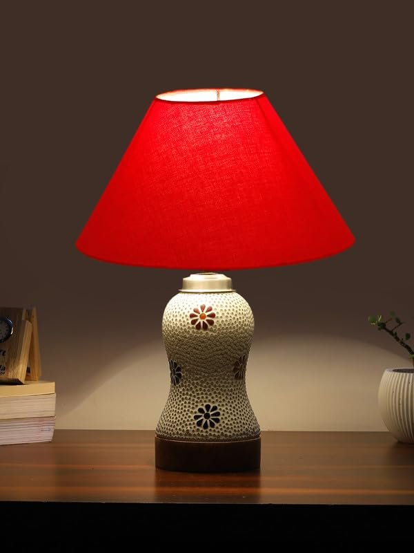 Multicolor Table Lamp | Artistic Mosaic Glass with Sturdy Wood Base | Decorative Ambient Light for Home D�cor | Perfect Blend of Modern & Traditional Style - Model DG253