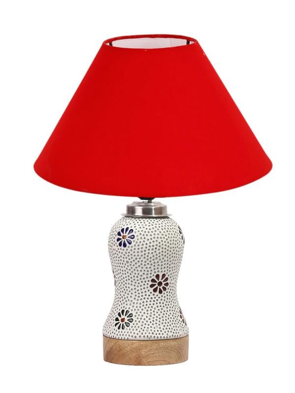 Multicolor Table Lamp | Artistic Mosaic Glass with Sturdy Wood Base | Decorative Ambient Light for Home D�cor | Perfect Blend of Modern & Traditional Style - Model DG253