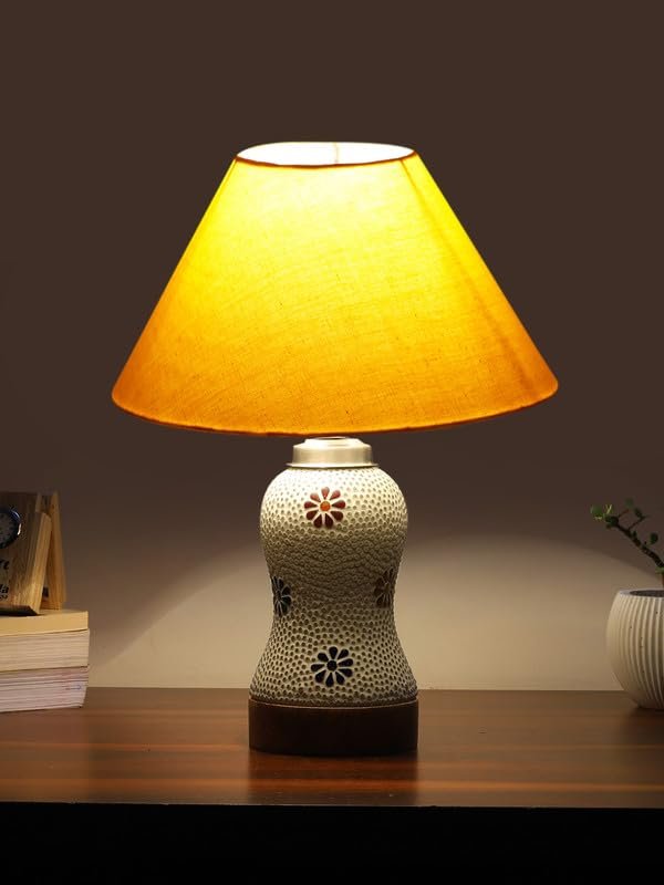 Multicolor Table Lamp | Artistic Mosaic Glass with Sturdy Wood Base | Decorative Ambient Light for Home D�cor | Perfect Blend of Modern & Traditional Style - Model DG255