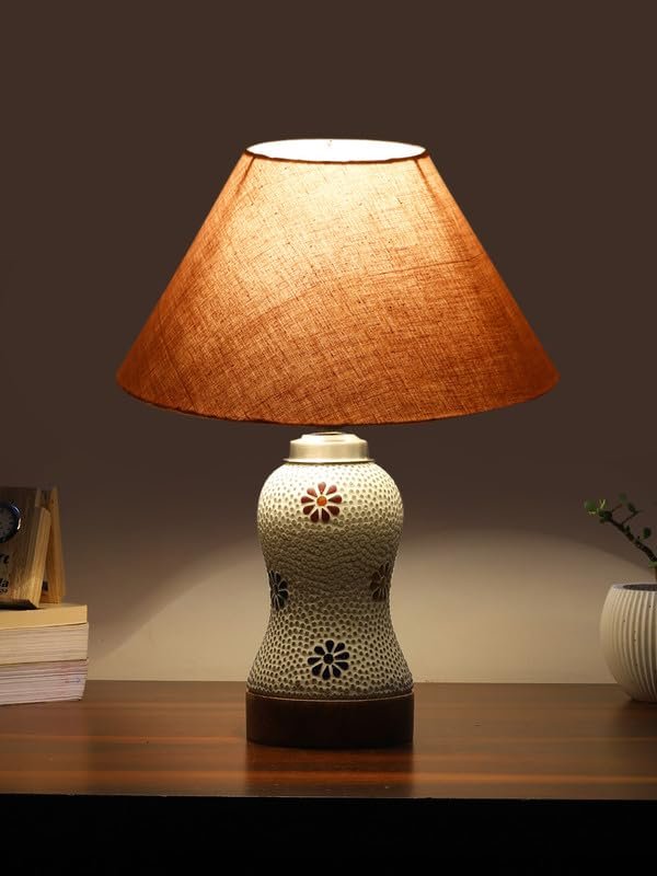 Multicolor Table Lamp | Artistic Mosaic Glass with Sturdy Wood Base | Decorative Ambient Light for Home D�cor | Perfect Blend of Modern & Traditional Style - Model DG256