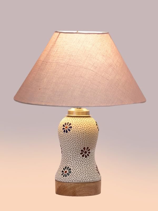 Multicolor Table Lamp | Artistic Mosaic Glass with Sturdy Wood Base | Decorative Ambient Light for Home D�cor | Perfect Blend of Modern & Traditional Style - Model DG256