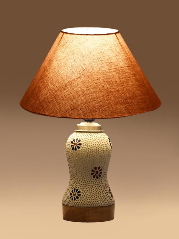 Multicolor Table Lamp | Artistic Mosaic Glass with Sturdy Wood Base | Decorative Ambient Light for Home D�cor | Perfect Blend of Modern & Traditional Style - Model DG256