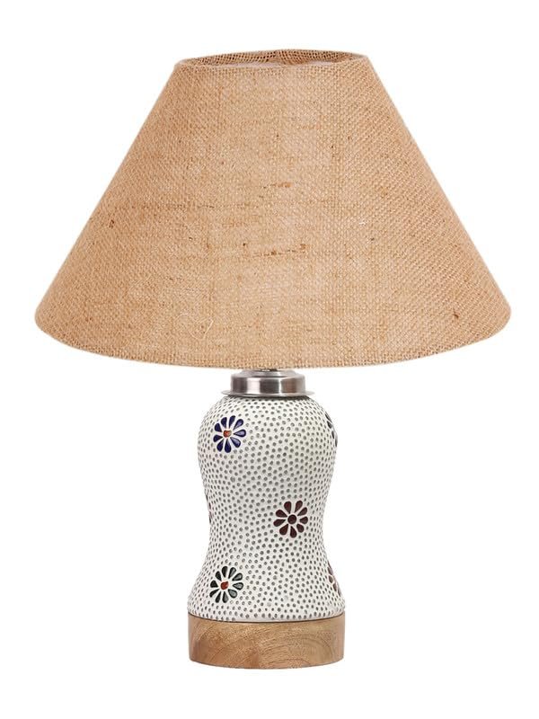 Multicolor Table Lamp | Artistic Mosaic Glass with Sturdy Wood Base | Decorative Ambient Light for Home D�cor | Perfect Blend of Modern & Traditional Style - Model DG258