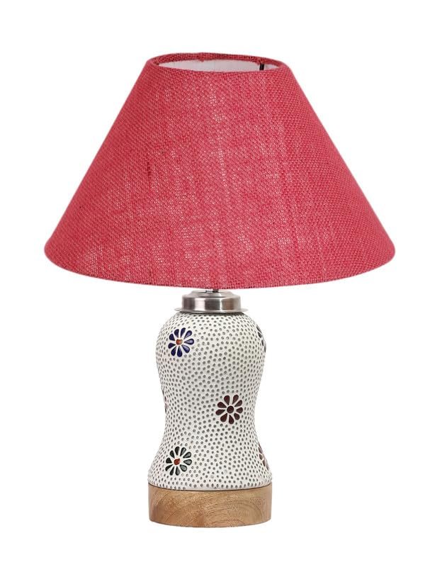 Multicolor Table Lamp | Artistic Mosaic Glass with Sturdy Wood Base | Decorative Ambient Light for Home D�cor | Perfect Blend of Modern & Traditional Style - Model DG259