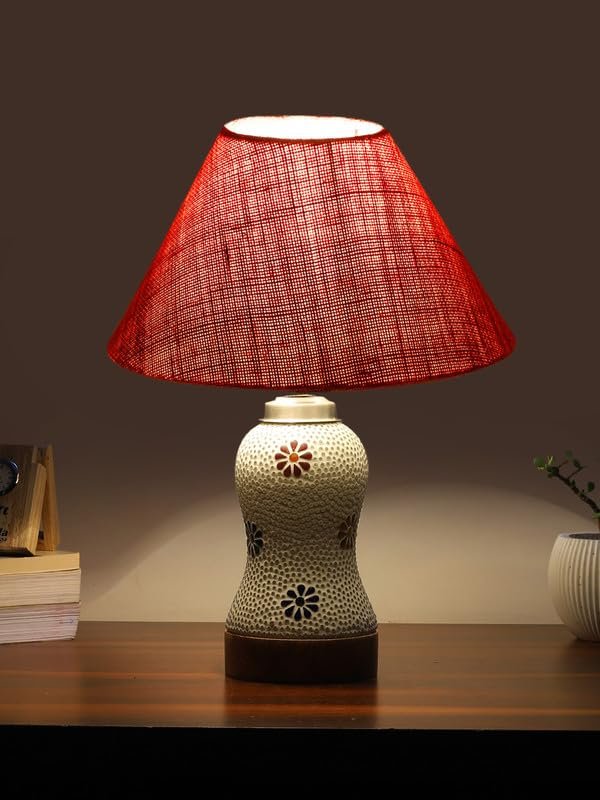 Multicolor Table Lamp | Artistic Mosaic Glass with Sturdy Wood Base | Decorative Ambient Light for Home D�cor | Perfect Blend of Modern & Traditional Style - Model DG259