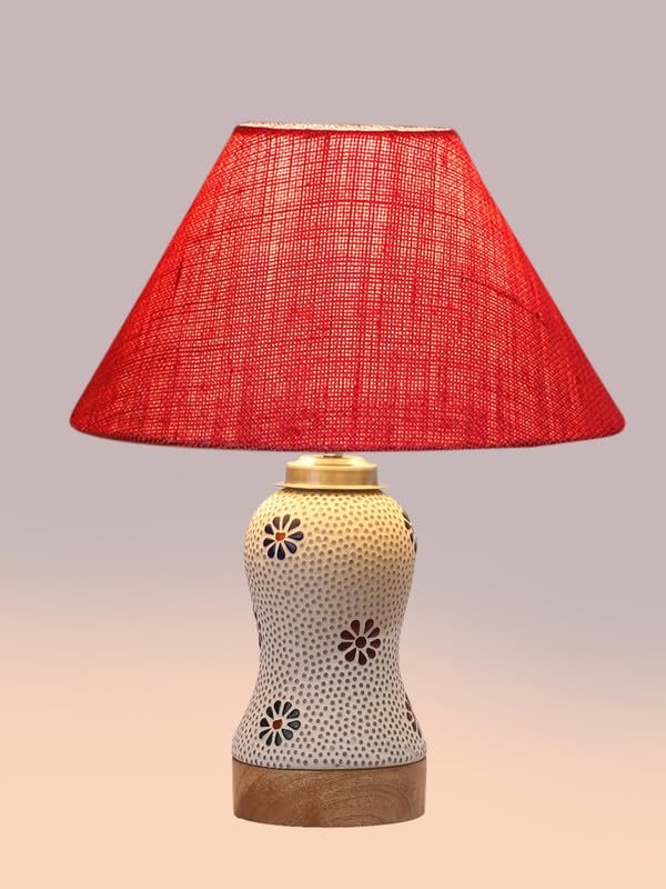 Multicolor Table Lamp | Artistic Mosaic Glass with Sturdy Wood Base | Decorative Ambient Light for Home D�cor | Perfect Blend of Modern & Traditional Style - Model DG259