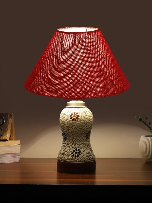Multicolor Table Lamp | Artistic Mosaic Glass with Sturdy Wood Base | Decorative Ambient Light for Home D�cor | Perfect Blend of Modern & Traditional Style - Model DG260