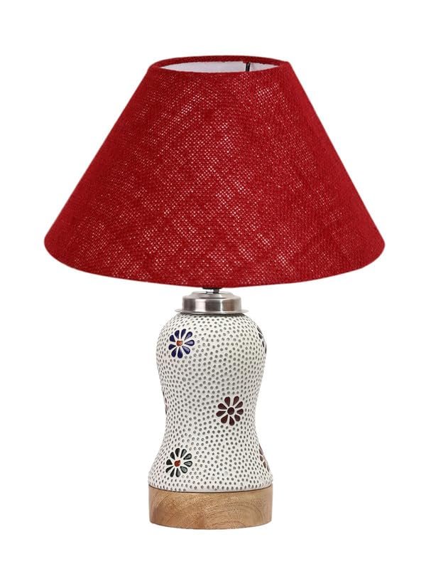 Multicolor Table Lamp | Artistic Mosaic Glass with Sturdy Wood Base | Decorative Ambient Light for Home D�cor | Perfect Blend of Modern & Traditional Style - Model DG260