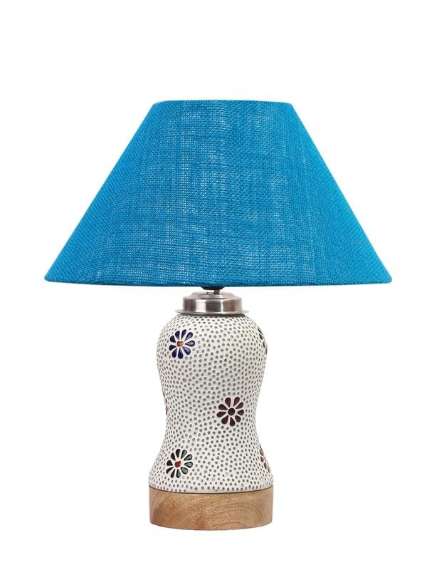 Multicolor Table Lamp | Artistic Mosaic Glass with Sturdy Wood Base | Decorative Ambient Light for Home D�cor | Perfect Blend of Modern & Traditional Style - Model DG261