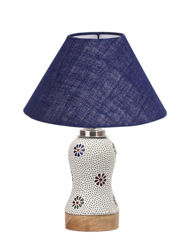 Multicolor Table Lamp | Artistic Mosaic Glass with Sturdy Wood Base | Decorative Ambient Light for Home D�cor | Perfect Blend of Modern & Traditional Style - Model DG262