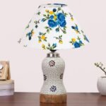 Multicolor Table Lamp | Artistic Mosaic Glass with Sturdy Wood Base | Decorative Ambient Light for Home D�cor | Perfect Blend of Modern & Traditional Style – Model DG263