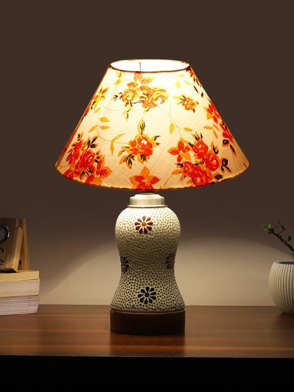 Multicolor Table Lamp | Artistic Mosaic Glass with Sturdy Wood Base | Decorative Ambient Light for Home D�cor | Perfect Blend of Modern & Traditional Style - Model DG264