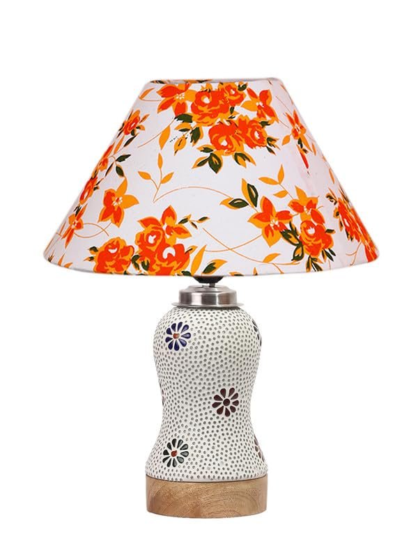 Multicolor Table Lamp | Artistic Mosaic Glass with Sturdy Wood Base | Decorative Ambient Light for Home D�cor | Perfect Blend of Modern & Traditional Style - Model DG264