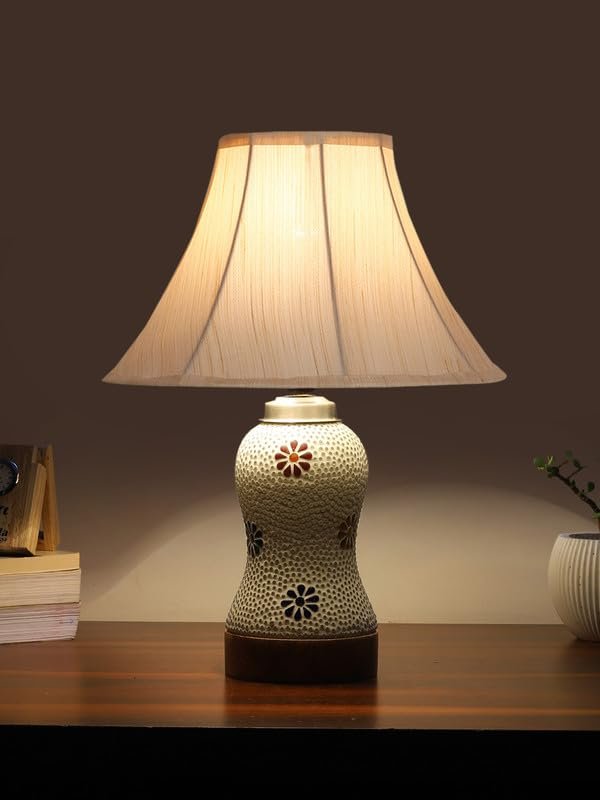 Multicolor Table Lamp | Artistic Mosaic Glass with Sturdy Wood Base | Decorative Ambient Light for Home D�cor | Perfect Blend of Modern & Traditional Style - Model DG266