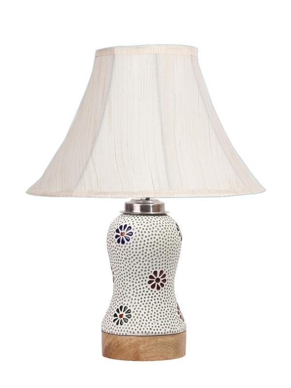 Multicolor Table Lamp | Artistic Mosaic Glass with Sturdy Wood Base | Decorative Ambient Light for Home D�cor | Perfect Blend of Modern & Traditional Style - Model DG266