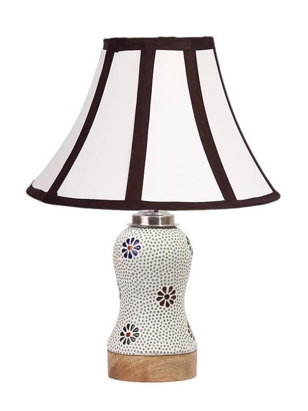 Multicolor Table Lamp | Artistic Mosaic Glass with Sturdy Wood Base | Decorative Ambient Light for Home D�cor | Perfect Blend of Modern & Traditional Style - Model DG267