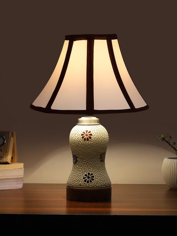 Multicolor Table Lamp | Artistic Mosaic Glass with Sturdy Wood Base | Decorative Ambient Light for Home D�cor | Perfect Blend of Modern & Traditional Style - Model DG267