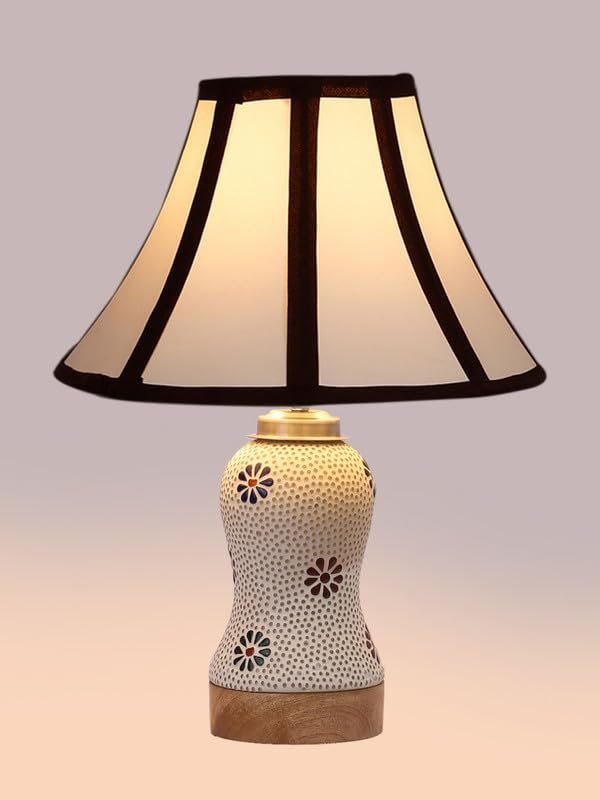 Multicolor Table Lamp | Artistic Mosaic Glass with Sturdy Wood Base | Decorative Ambient Light for Home D�cor | Perfect Blend of Modern & Traditional Style - Model DG267