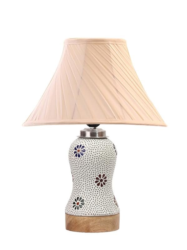 Multicolor Table Lamp | Artistic Mosaic Glass with Sturdy Wood Base | Decorative Ambient Light for Home D�cor | Perfect Blend of Modern & Traditional Style - Model DG269