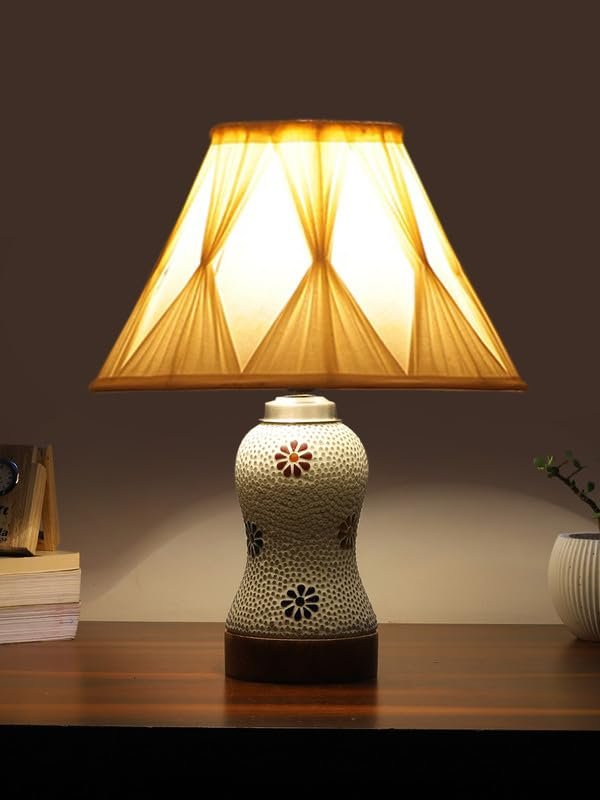 Multicolor Table Lamp | Artistic Mosaic Glass with Sturdy Wood Base | Decorative Ambient Light for Home D�cor | Perfect Blend of Modern & Traditional Style - Model DG270