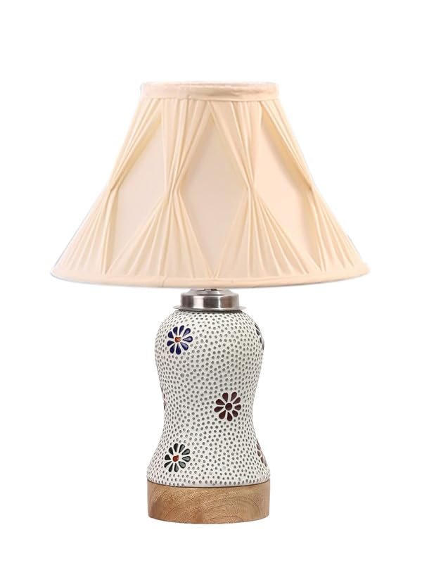 Multicolor Table Lamp | Artistic Mosaic Glass with Sturdy Wood Base | Decorative Ambient Light for Home D�cor | Perfect Blend of Modern & Traditional Style - Model DG270