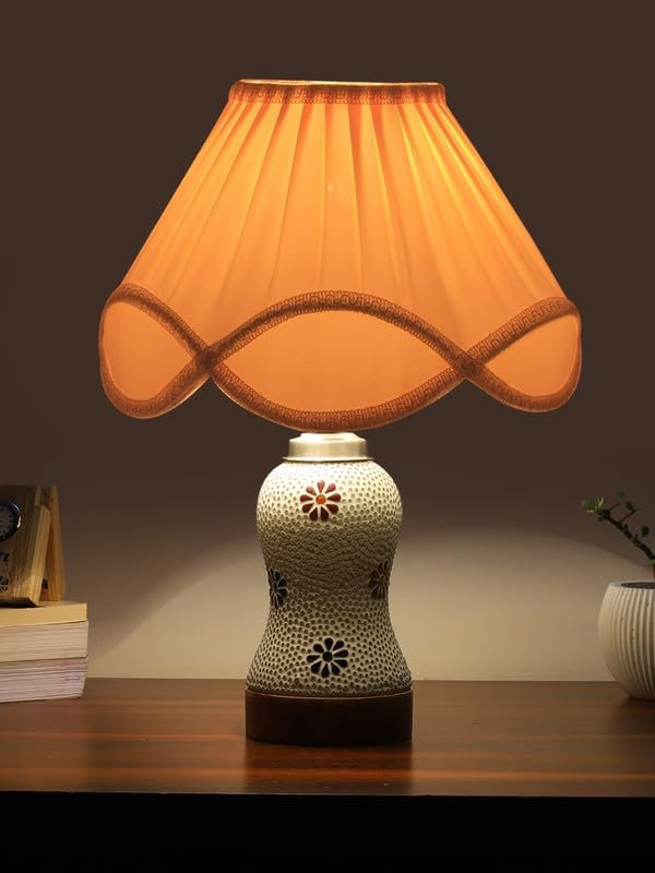 Multicolor Table Lamp | Artistic Mosaic Glass with Sturdy Wood Base | Decorative Ambient Light for Home D�cor | Perfect Blend of Modern & Traditional Style - Model DG272
