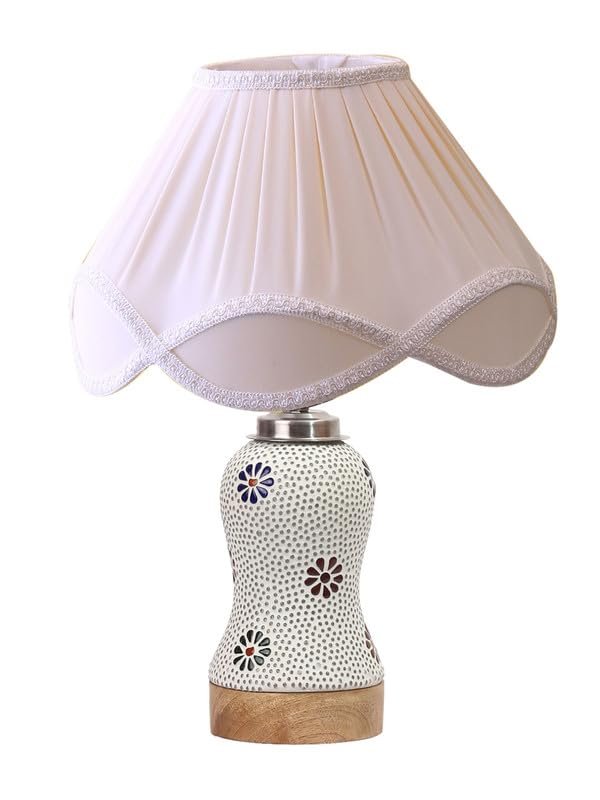 Multicolor Table Lamp | Artistic Mosaic Glass with Sturdy Wood Base | Decorative Ambient Light for Home D�cor | Perfect Blend of Modern & Traditional Style - Model DG272