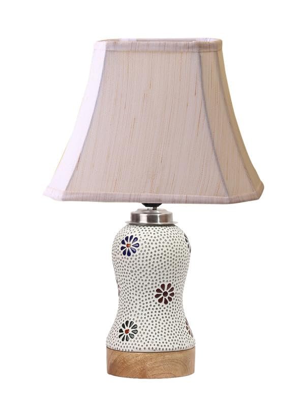 Multicolor Table Lamp | Artistic Mosaic Glass with Sturdy Wood Base | Decorative Ambient Light for Home D�cor | Perfect Blend of Modern & Traditional Style - Model DG274