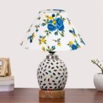 Multicolor Table Lamp | Artistic Mosaic Glass with Sturdy Wood Base | Decorative Ambient Light for Home D�cor | Perfect Blend of Modern & Traditional Style – Model DG288