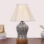 Multicolor Table Lamp | Artistic Mosaic Glass with Sturdy Wood Base | Decorative Ambient Light for Home D�cor | Perfect Blend of Modern & Traditional Style – Model DG325